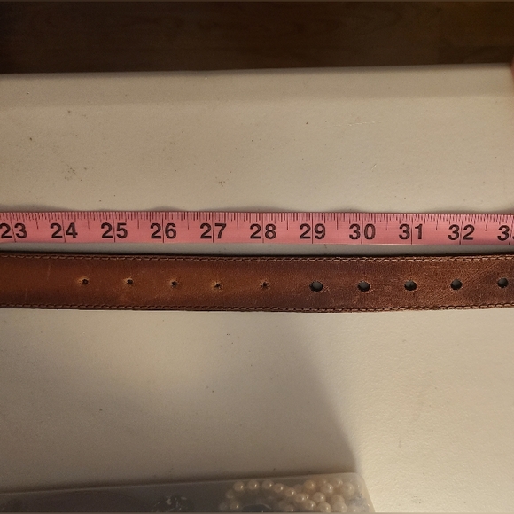 vintage brown leather belt with an english spur buckle size 32 - Picture 6 of 6